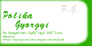 polika gyorgyi business card